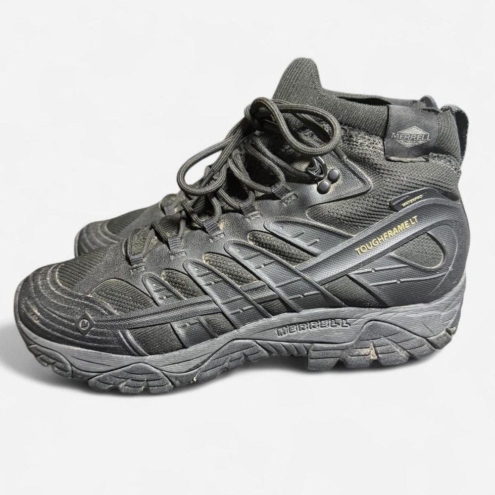 Merrell Moab Velocity Black Mid Tactical TOUGHFRAME LT Exoskeleton Boots Size 12